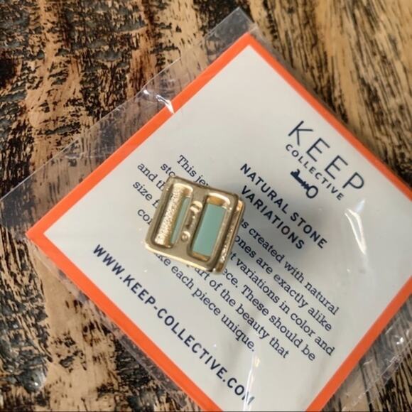 Keep Collective Green and Gold Pyramid Stone Charm New - Picture 4 of 10